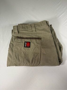 Wrangler Riggs Workwear Carpenter Pants 38x32 Ripstop Utility Work Tan